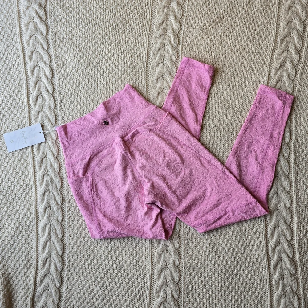 BuffBunny Pink Flower Power Sports Bra and Leggings Set
